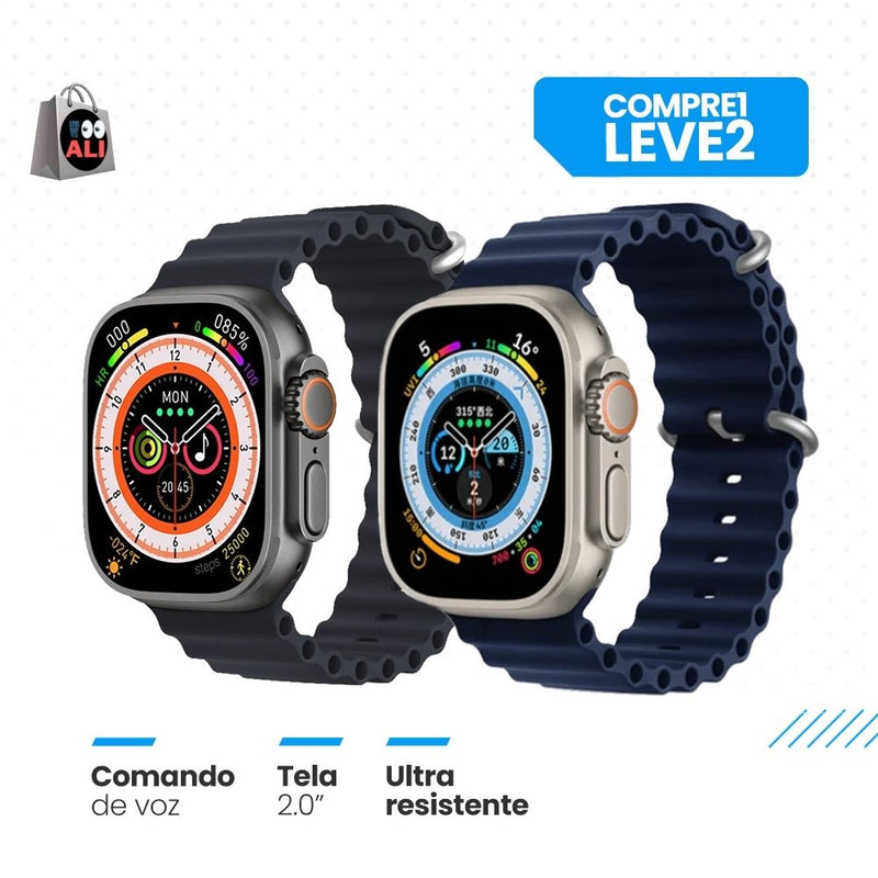PROMOÇÃO COMBO: Compre 1 e leve 2:  Smartwatch IWO 16 Serie 8 Ultra